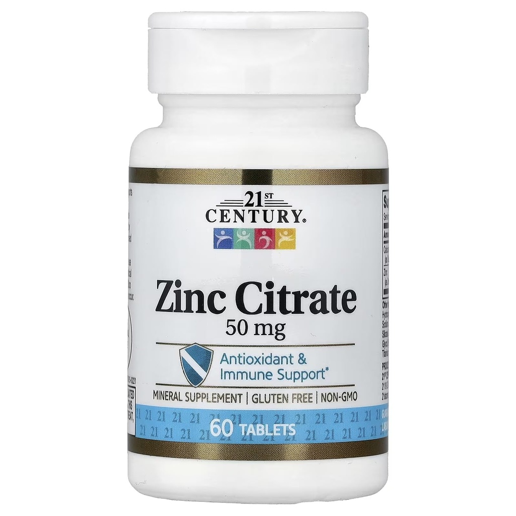 21st Century HealthCare Zink Citrate Tabletten 50mg, 60 Zähler