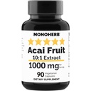 MONOHERB Extrait de fruits d'açai 1000 mg - 90 Capsules végétariennes