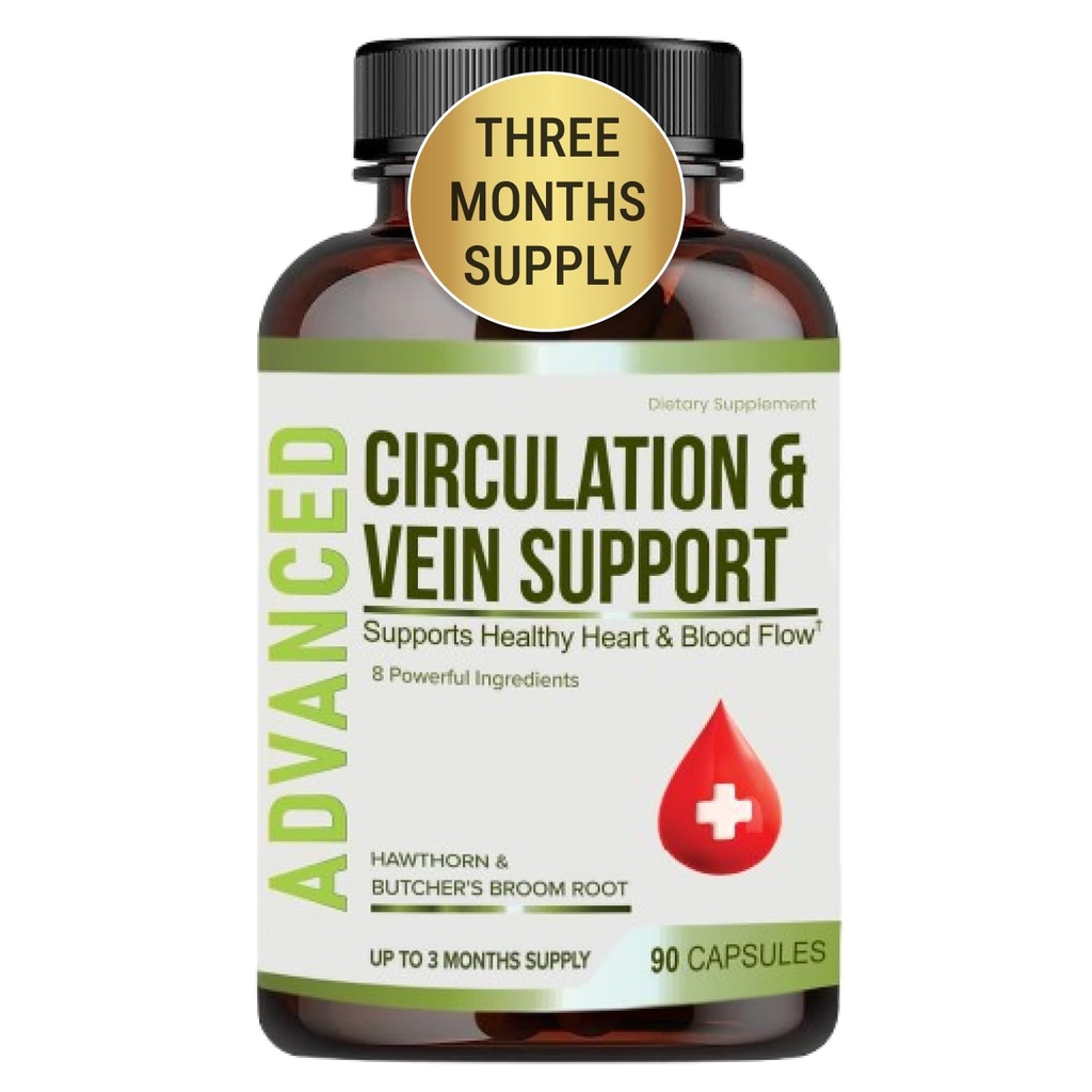 Beste Blutzirkulation Ergänzungen und Vein Support-Blood Flow, Beinzirkulation, Herzgesundheit und Varikose Venen.mit Metzger Broom, und Diosmin. Hilft Swelling & Discomfort in Legs.90 Caps zu reduzieren.