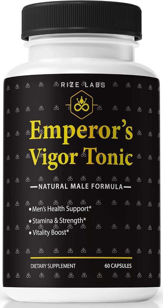 rize labs - Kaiser Vigor Tonic für Männer, Alle natürlichen Nahrungsergänzung zur Verbesserung der Leistung, Kapseln Stamina und Energie (60 Kapseln)