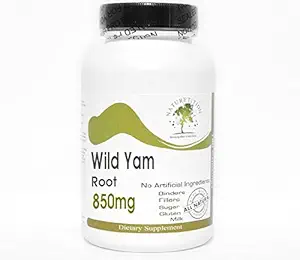 Wild Yam Root 850mg ~ 100 Kapseln - Keine Zusatzstoffe ~ Naturetition Supplements