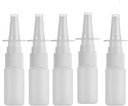 Bouteille de pulvérisation nasale en plastique vide blanc 20ML Pulvérisateur de pompe Mist Nez Spray Bouteille rechargeable pour les applications de lavage d'eau saline Pack de 5