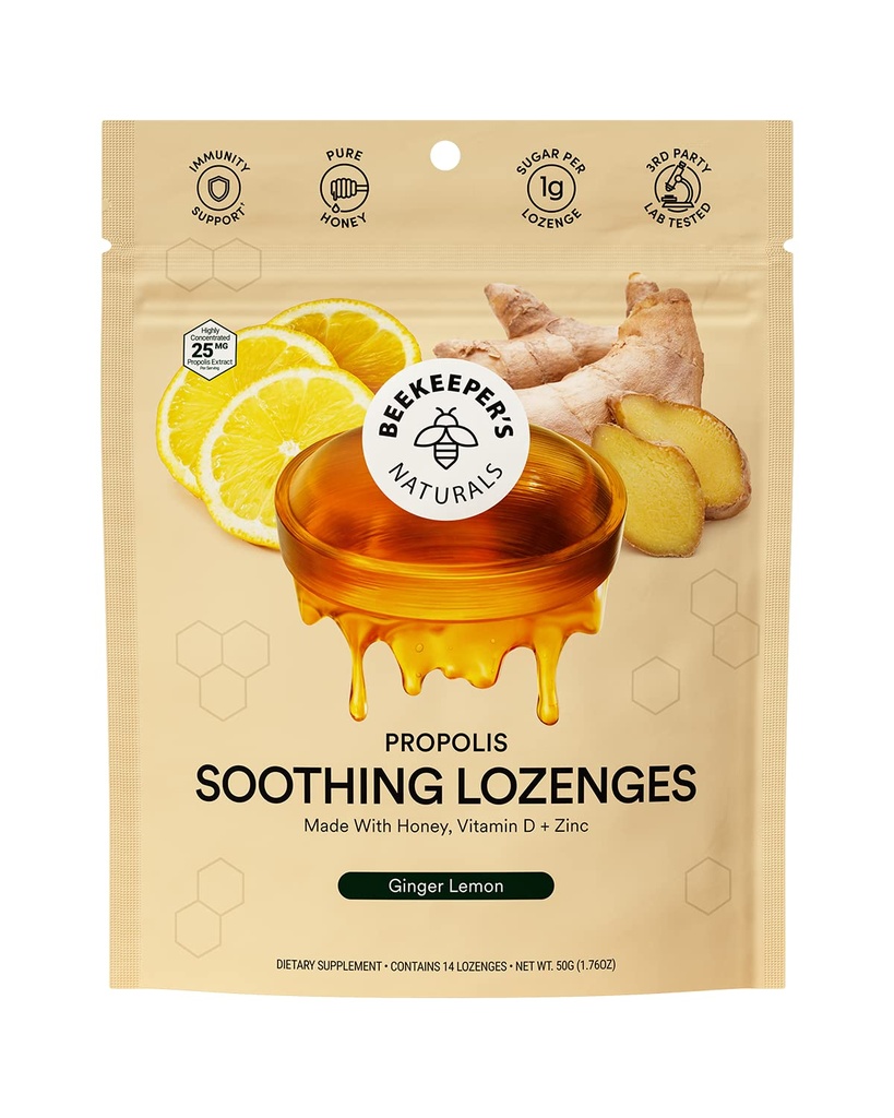 Imker Naturals Ginger Lemon Lozenges, 14 Ct