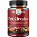 Suppléments de soutien de la veine Jambe et veines - Supplément de circulation du corps complet pour les veines d'araignée et de varice et un débit amélioré avec extrait de châtaigne de cheval et des flavonoïdes - Minicapsules Vegan non OGM (1 mois)