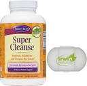 Nature Secret Super Cleanse Extra Strength Toxin Detox & Gentle Elimination Totale Body Cleanse, Digestive & Colon Health Support, 200 comprimés, avec un cas de pilule