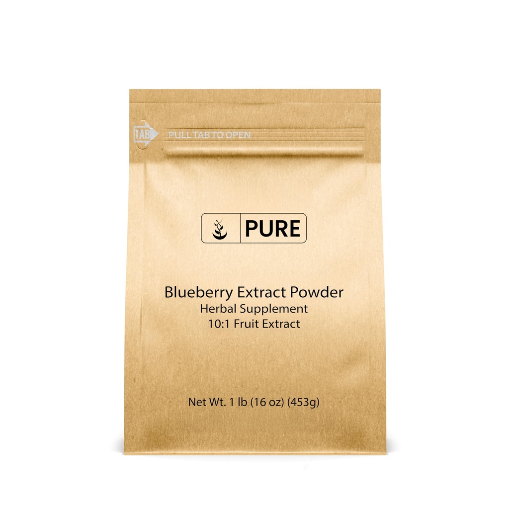 PURE ORIGINAL INGREDIENTI Polvere di estratto di mirtillo (1 lb) Polvere di estratto di erbe puro