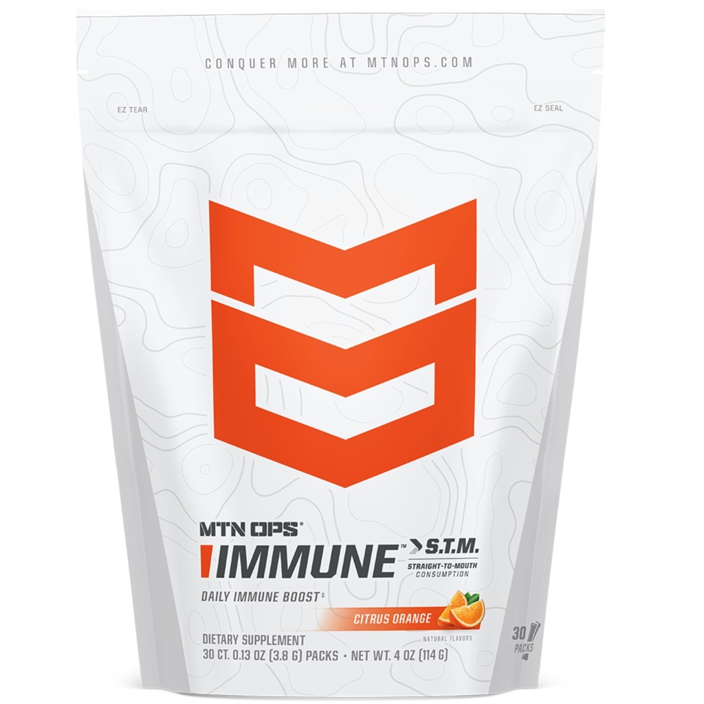 MTN OPS Immun-STM-Pulver-Getränkmischung, Vitamin C, Vitamin D, Zink & Antioxidantien für tägliche Immununterstützung, Hydration & Wellness, 30 Servierungen, Citrus Flavor