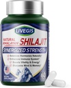 Himalayan Shilajit Capsules Hormones d'équilibre, stimuler l'immunité, améliorer la vitalité et la mémoire, supplément haute puissance avec divers ingrédients, non-OGM naturel et biologique - 60 comtes