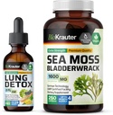 BIO KRAUTER Lung Detox Tincture 2 Fl. Oz. & Sea Moss 250 capsule