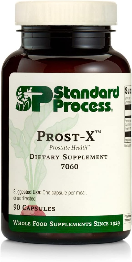 Standard Process Inc. Prost-X - Tutta la prostata alimentare, Bone Salute Supplemento e Bone Supporto con Moss spagnolo - 90 capsule