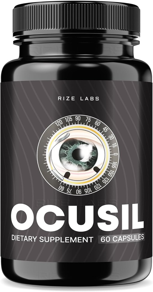 Ocusil Capsules, Ocusil Support Eye Supplement, Ocusil Lubricant per migliorare la concentrazione e la messa a fuoco, Ocusil All-Natural Pills per occhi sani, Ocusil Eyesight Recensioni (60 capsule)