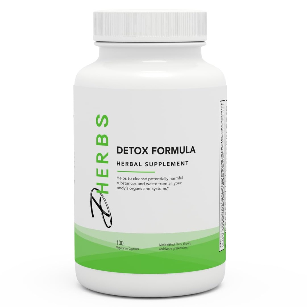 Supplément de formule de détox, nettoyage corporel à base de plantes avec racine de dandelion (100 capsules)