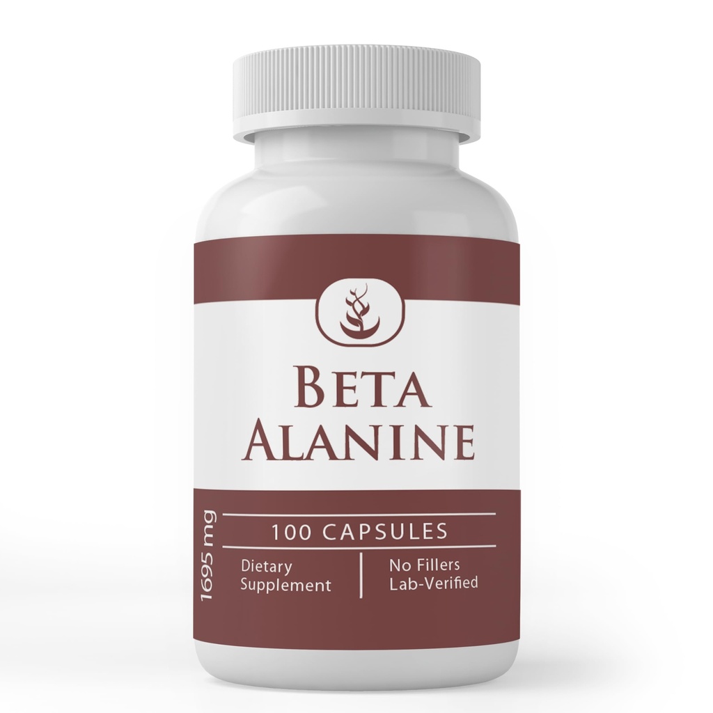Reine Originalbestandteile Beta Alanin, (100 Kapseln) Immer rein, keine Zusatzstoffe oder Füllstoffe, Labor verifiziert