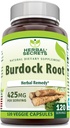 Herbal Secrets Burdock Root Supplemento | 425 Mg Per Serving | 120 capsule vegetali | Non OGM | Gluten Free | Made in USA