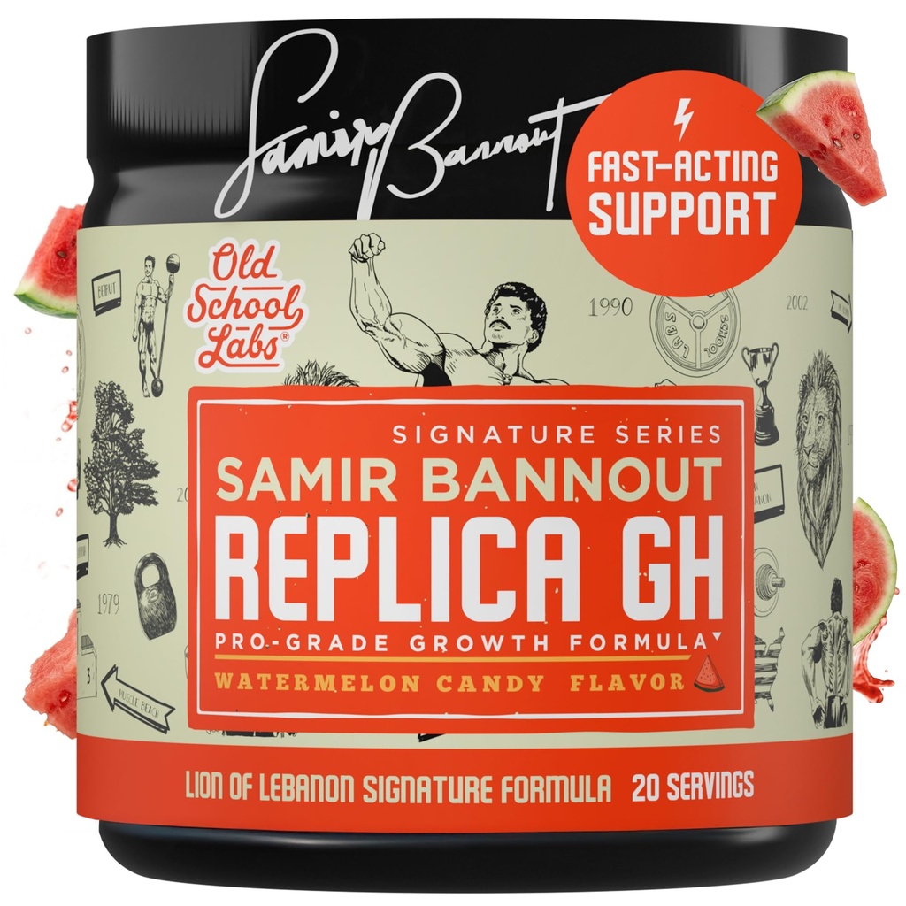 Replique Gh – Muscle Building GH Boosting Powder – Hormone Optimizer & Muscle Growth Dietary Supplément – OSL exclusif M. Olympia Samir Bannout Collaboration – Watermelon Candy Flavor – 20 portions