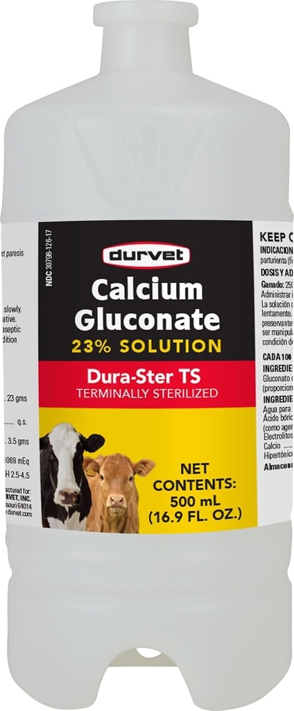Durvet Calcium Gluconate 23 Percent Solution