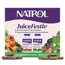 Natrol JuiceFestiv, Vitamines et suppléments pour la nutrition et le bien-être, Antioxydants pour la santé cellulaire, 60 Capsules (2-Count), jusqu'à 30 jours d'approvisionnement