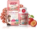 CATALO Integratori di calcio vegetariani per le donne - Calcium di alghe rosse piantato con magnesio e vitamina C per l'assorbimento potenziato - 90 compresse