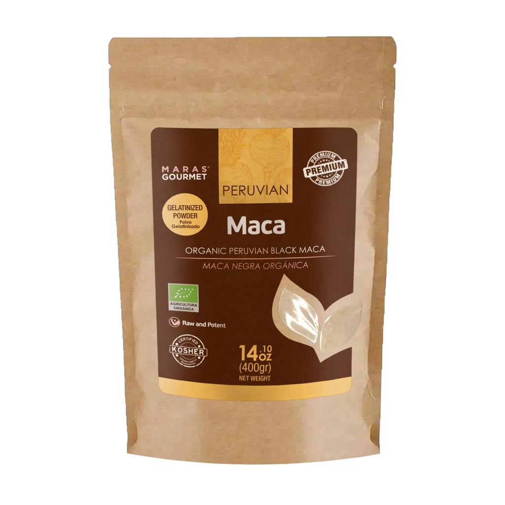 | Organic Peruvian Black MACA (polvere gelatinizzata) | 14.1 oz. (400g) | 80 Serve