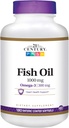 Fischöl des 21. Jahrhunderts 1000 mg Enteric Coated Softgels, 180-Count (Pack von 2)