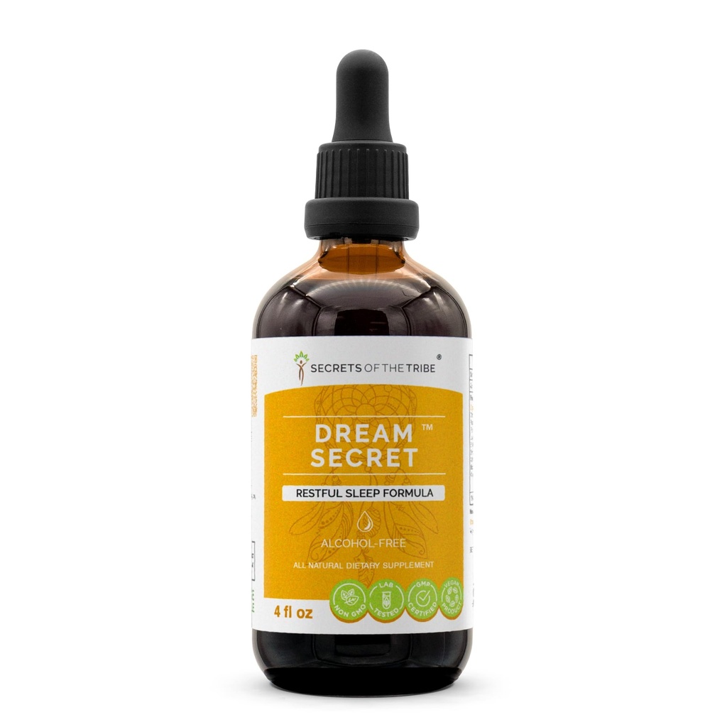 Secrets of the Tribe - Dream Secret, Restful Sleep Formula, Kräuterergänzung Blend Tropfen Alkoholfreie Flüssigkeit Extrakt (4 fl oz)