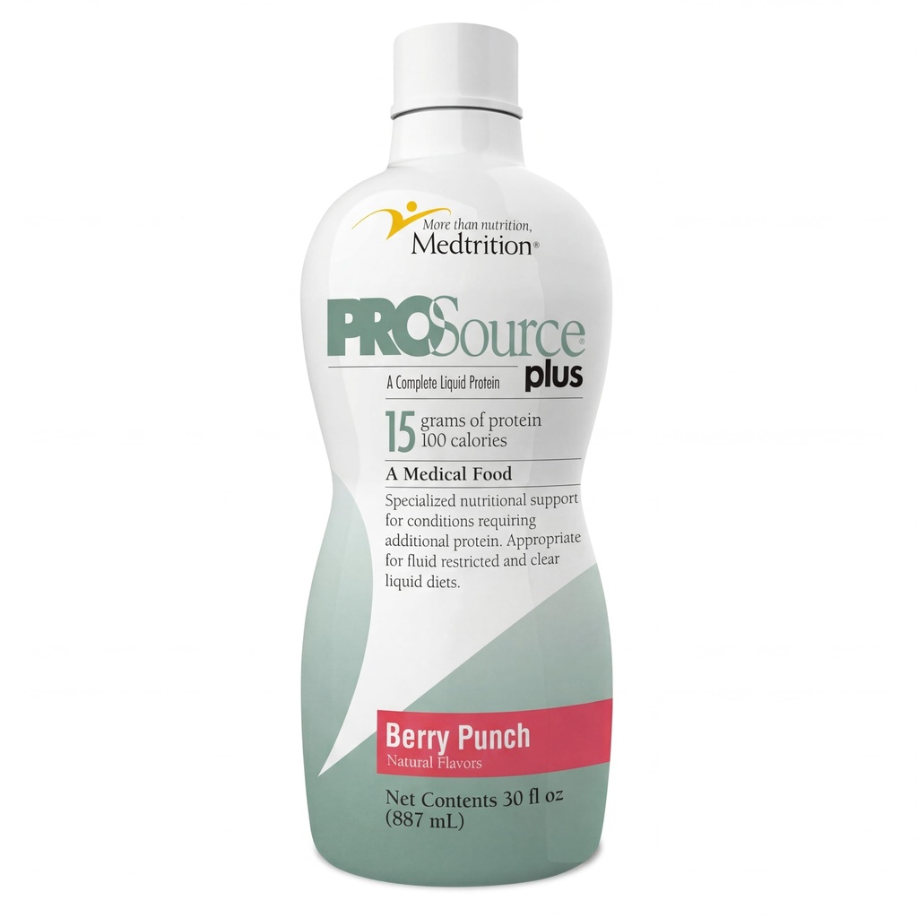 Peptidi di collagene liquido di medtrizione Tipo I, III 15 Grammi Proteine per oz. |Prosource Plus Berry Punch Bottiglia