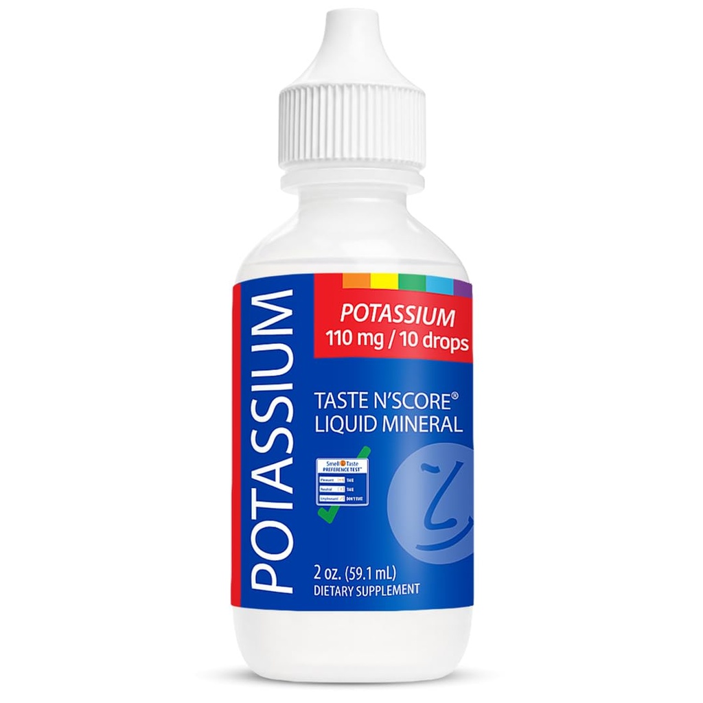 Geschmack N' Score Kalium Liquid Ionic Mineral Supplement; 100% rein; 110 mg; 72 Portionen