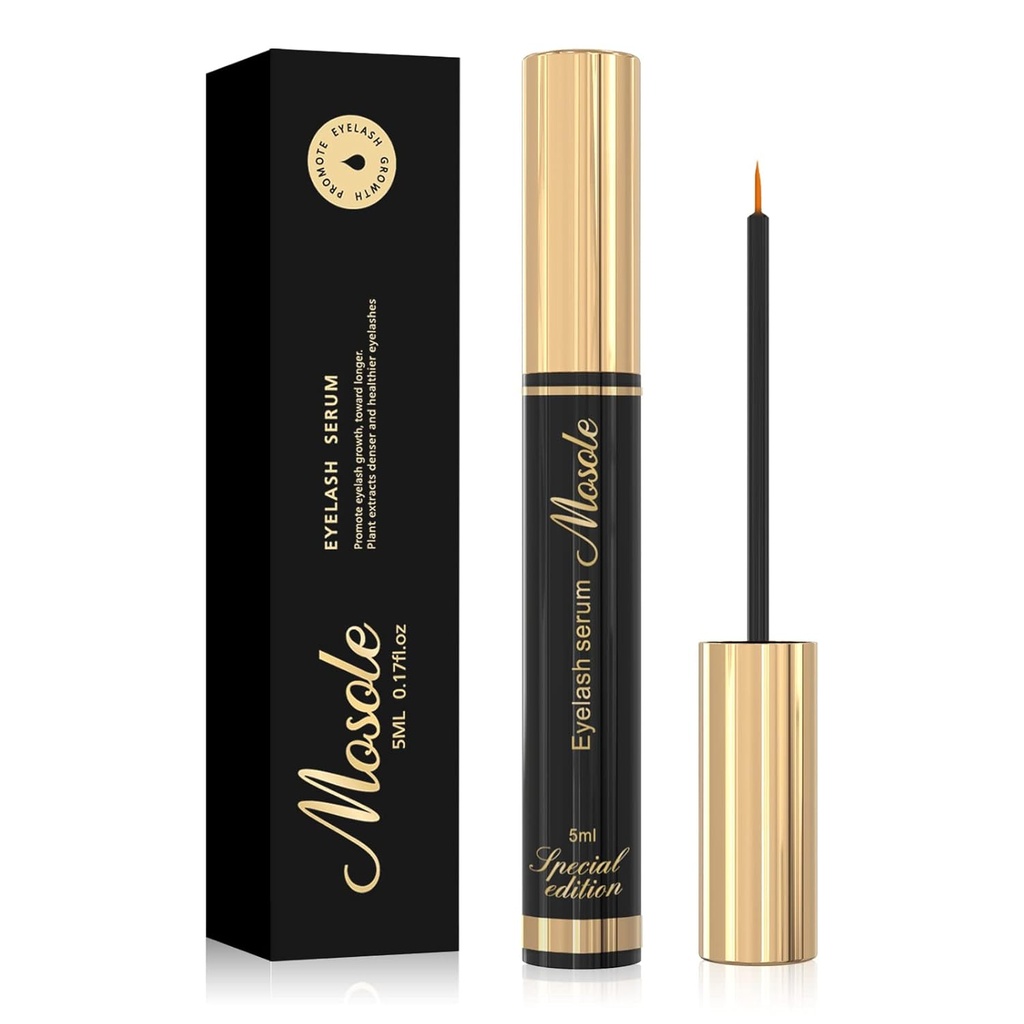 Premium Wimpernwachstum Serum - 5ml Fuller & Longer Looking Wimpern Lash Enhancing Serum für natürliche Lashes oder Lash Extensions & Brows, Vegan & Cruelty-Free
