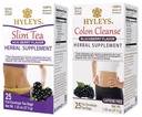 Integratori di peso Hyleys Tea Bundle - Slim Tea & Colon Cleanse - 50 Tea Bags Totale (2 Confezione)