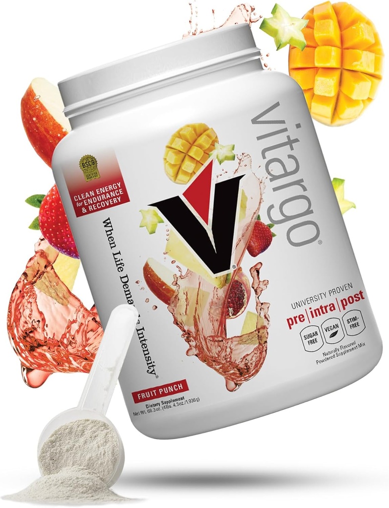 Vitargo Kohlenhydrat-Pulver, 2X Faster Digesting, 4.4 LB Fruit Punch, No Bloat, No Crash, Pre, Intra & Post, Sugar-Free Complex Carb Powder for Recovery, Endurance & Muskel Gain, Made in USA