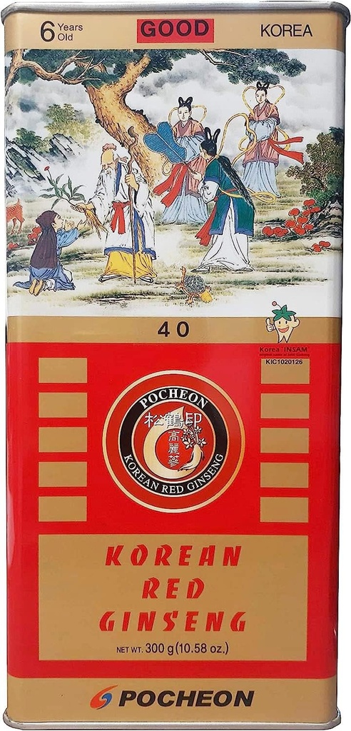 Pocheon 300g Panax rouge Ginseng en conserve en conserve coréenne 24 racines 6ans Bonne note 300-40