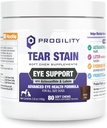 Nootie Progility Tear Stain Supplément pour chiens, formule de santé des yeux avancée, aide à minimiser les étamines, 80 Chews, vendu dans plus de 5 000 cliniques et magasins d'animaux dans le monde entier