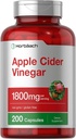 Horbäach Capsules de vinaigre de cidre de pomme $ 1800mg $ 200 pilules $ Non-OGM, supplément sans gluten