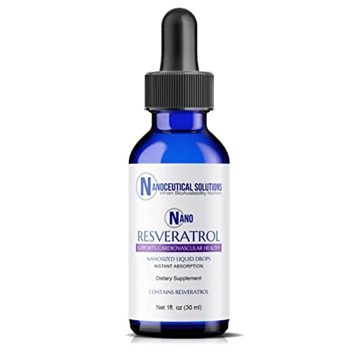 Nanoceutical Solutions Nano Liquid Resveratrol Trans Resveratrol Ergänzung für Gehirn & Herz Gesundheit | Ultra-effiziente Absorption, Bis zu 8 mal höher als Resveratrol Kapseln | 30 Portionen
