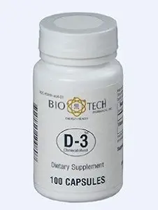 Bio-Tech - D3 (Cholecalciferol) 1000 IU 100 caps von Bio-Tech