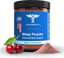 Poudre de magnésium pour le sommeil, Tart Cherries, 1mg Melatonin & Glycine naturel Ingrédient Supplément d'aide au lit. Calmant, anti-stress Sleep Drink Mix Powder Relief Aid. Unique Blend by Yale DRS