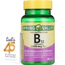 Spring Valley Timed-Release Vitamin B12 Tabletten, 1.000 Mcg, 60 Count, B12 Complex für Frauen und Männer Bundle mit 45 Diabetes Decodiert