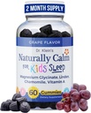 Gummie naturalmente calme del Dr. Klein per bambini - con glicinato di magnesio, Linden & vitamina A per i bambini rilassanti Età 5+ - Vitamine per il sonno di aiuto - Camomilla Gummies - Cuciture calme - Uva Zucchero-Free 60ct