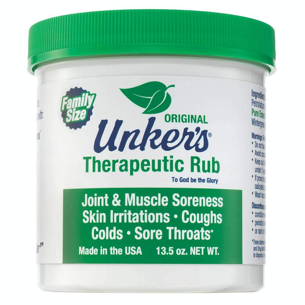 Unkers Therapeutic Rub für Joint Pain, Sore Muskeln, Burn Cream, oder Beruhigen Sie Ihren Husten 13,5 Unzen