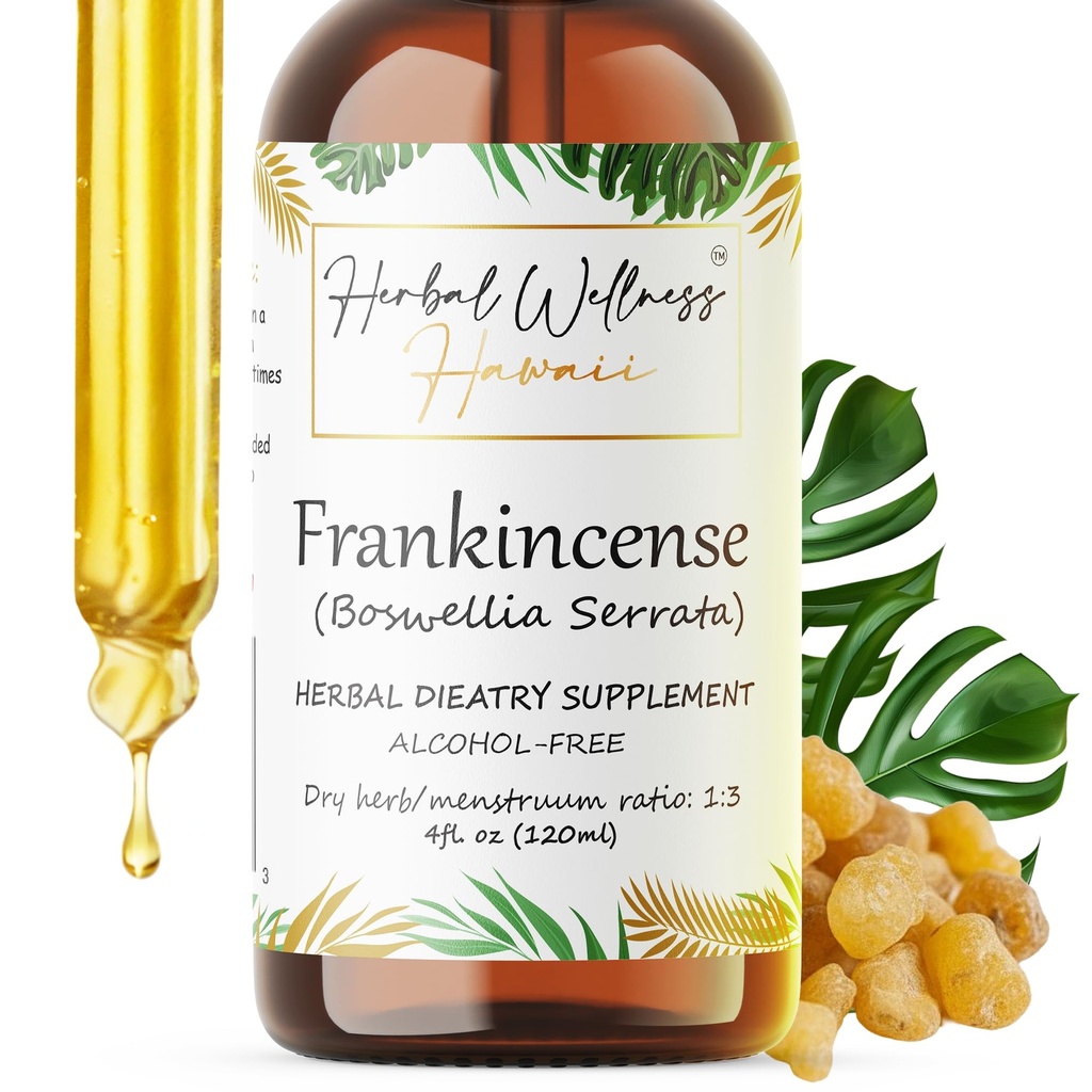 Estratto di liquido di incenso - Integratore di benessere erbe, Boswellia Serrata tintura di resina secca, Alcol-Free 4 Fl.oz