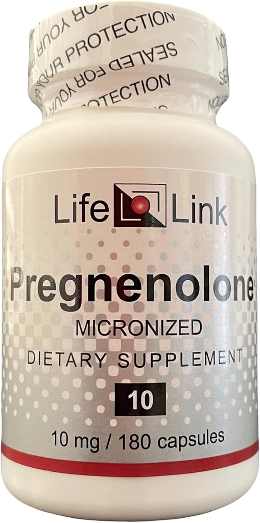 LifeLink Pregnenolone | 10mg x 180 Capsule | Supporto del sistema immunitario, Anti-invecchiamento, Memoria, Cognizione | Gluten Free & Non-GMO | Made in the USA