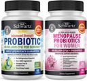 BioSchwartz Probiotic 40 Billion CFU 60 Count + Menopause Probiotika für Frauen 30 Count