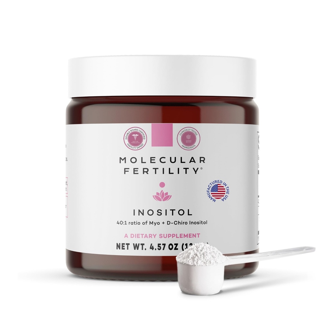 Myo-Inositol & D-Chiro Inositol Powder - Integratore di fertilità per le donne e gli uomini - Rapporto 40:1, Equilibrio dell'ormone, Supporto riproduttivo, Metabolismo del glucosio - Unflavored - Alimentazione di 30 giorni