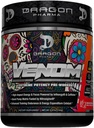 DRAGON PHARMA Venom Extreme Potency Pre-Workout, Laser Sharp Focus + Energy, Intense Performance, Proven Ingredients for Enhanced Vasodilation & Endurance (40 Servings, Mangonada)