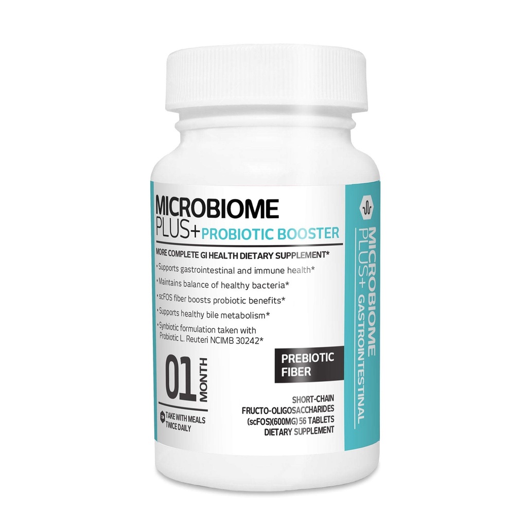 Microbiome Plus Prébiotiques scFOS Fibres prébiotiques, boosts Benifits probiotiques, Suppléments digestifs GI, Allergie sans gluten et sans danger pour les hommes et les femmes (1 mois d'approvisionnement) (1)