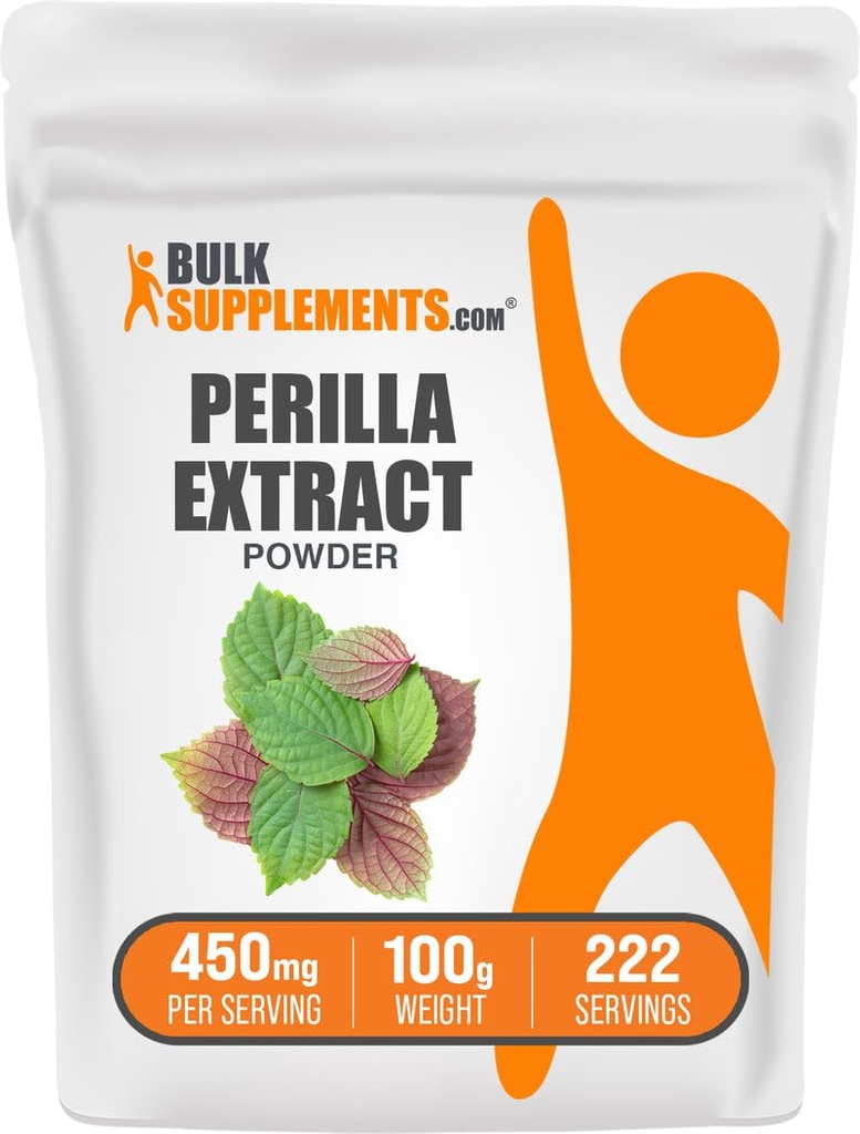 BulkSupplements.com Perilla Extract Powder - Perilla Frutescens Supplement, Kräuterergänzung - Vegan & Glutenfrei, 450mg pro Servierung, 100g (3,5 oz) (Pack von 1)