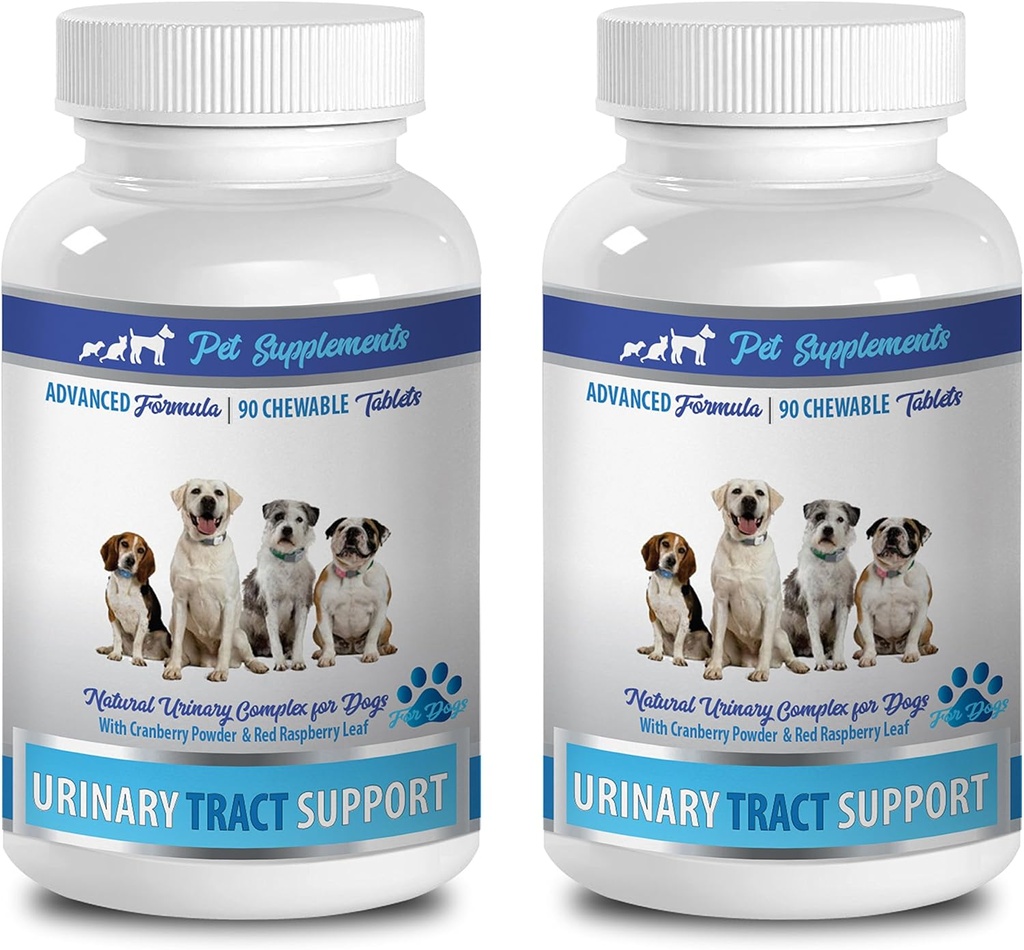 Bladder Ergänzungen für Hunde - Urinary Tract Support - für Hunde - Advanced Complex - CHEWABLE - Corn Silk für Hunde - 2 Flasche (180 Chews)