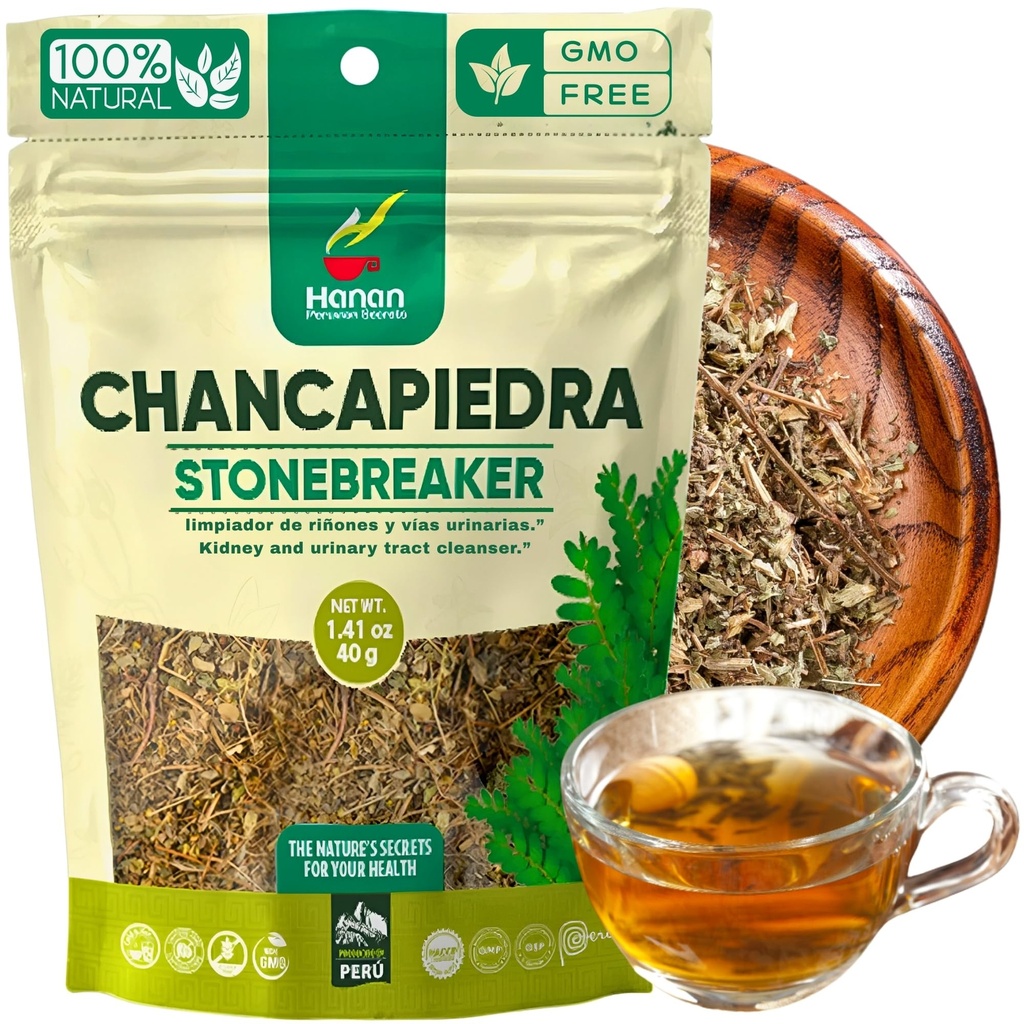 Hanan Chanca Piedra Loose Leaf 1.4oz - Stonebreaker Kräutertee 40g Getrocknete vegane Blätter 100% Natürliche Chancapiedra in Peru