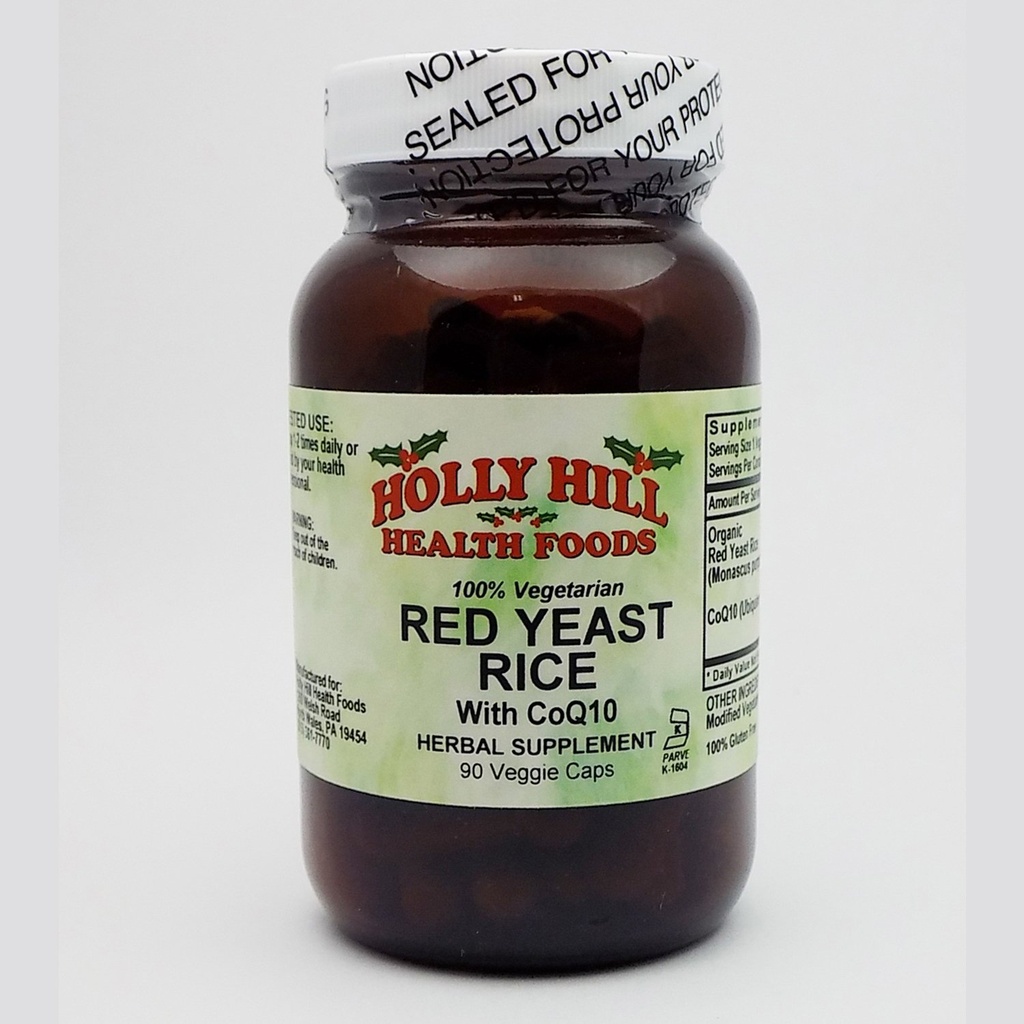 Holly Hill Health Foods, Riz de levure rouge, 90 capsules végétariennes