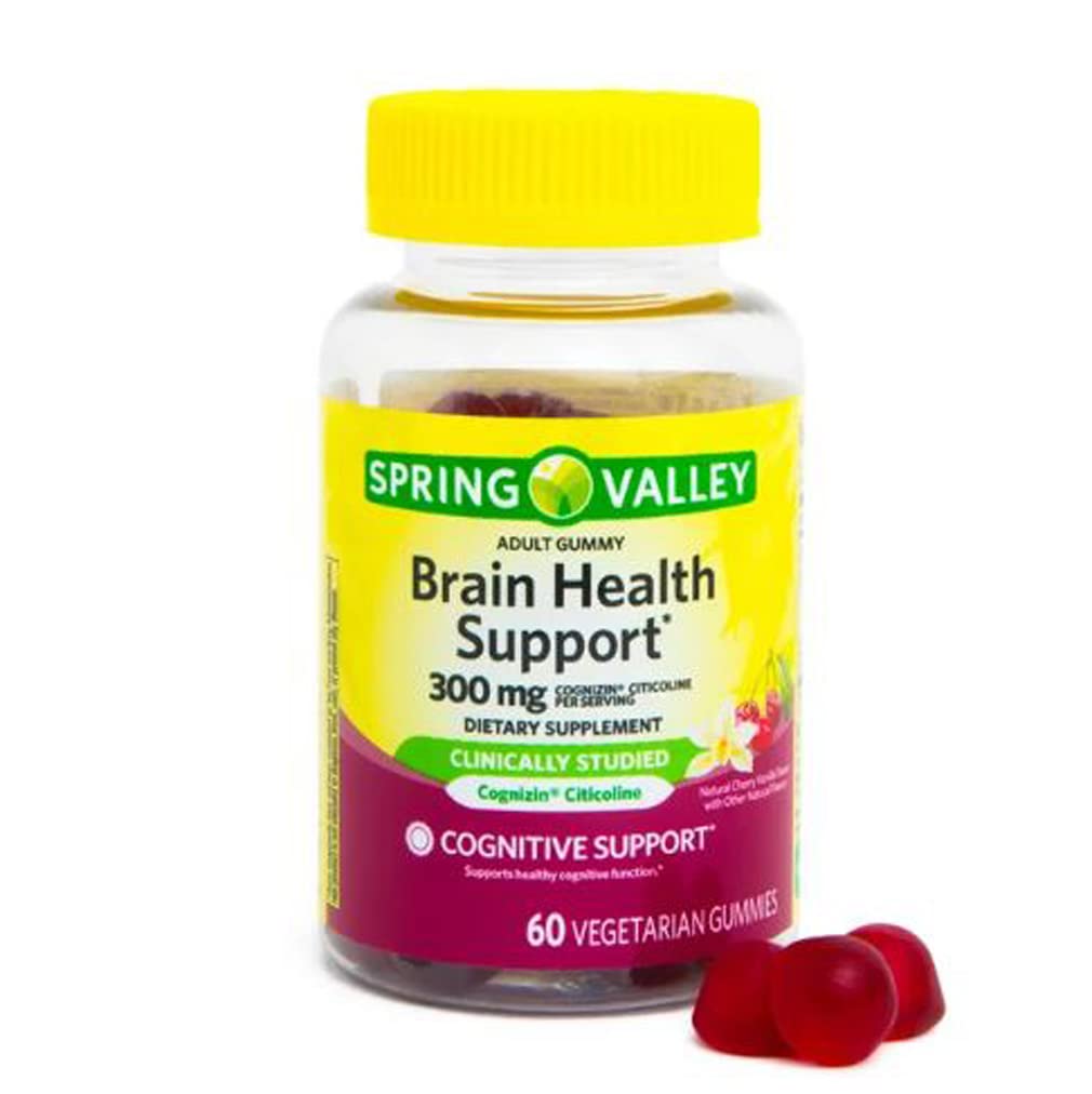 Frühlingstal Brain Gesundheit Vegetarische Gummy Ergänzungen, 60ct